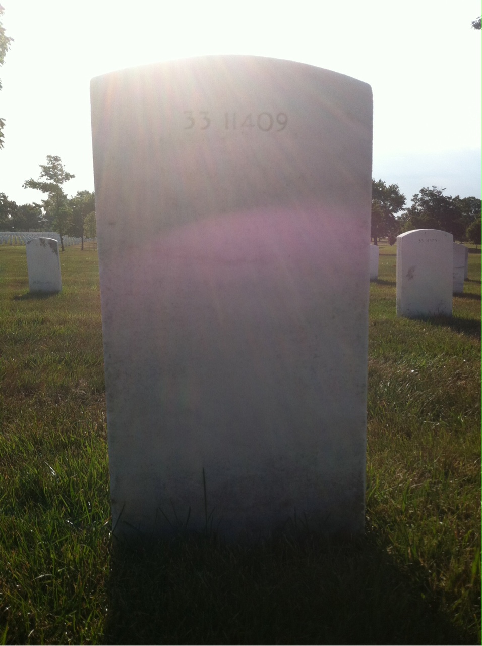 Back of headstone — Anna Bales
