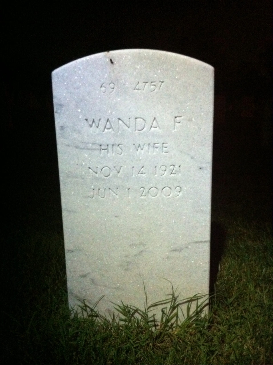 Back of headstone — Robert Wood