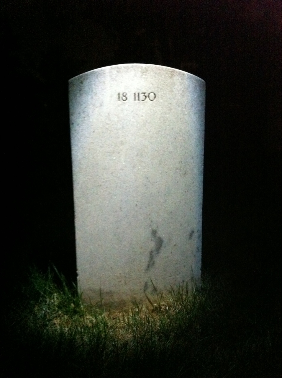 Back of headstone — Joseph Mills