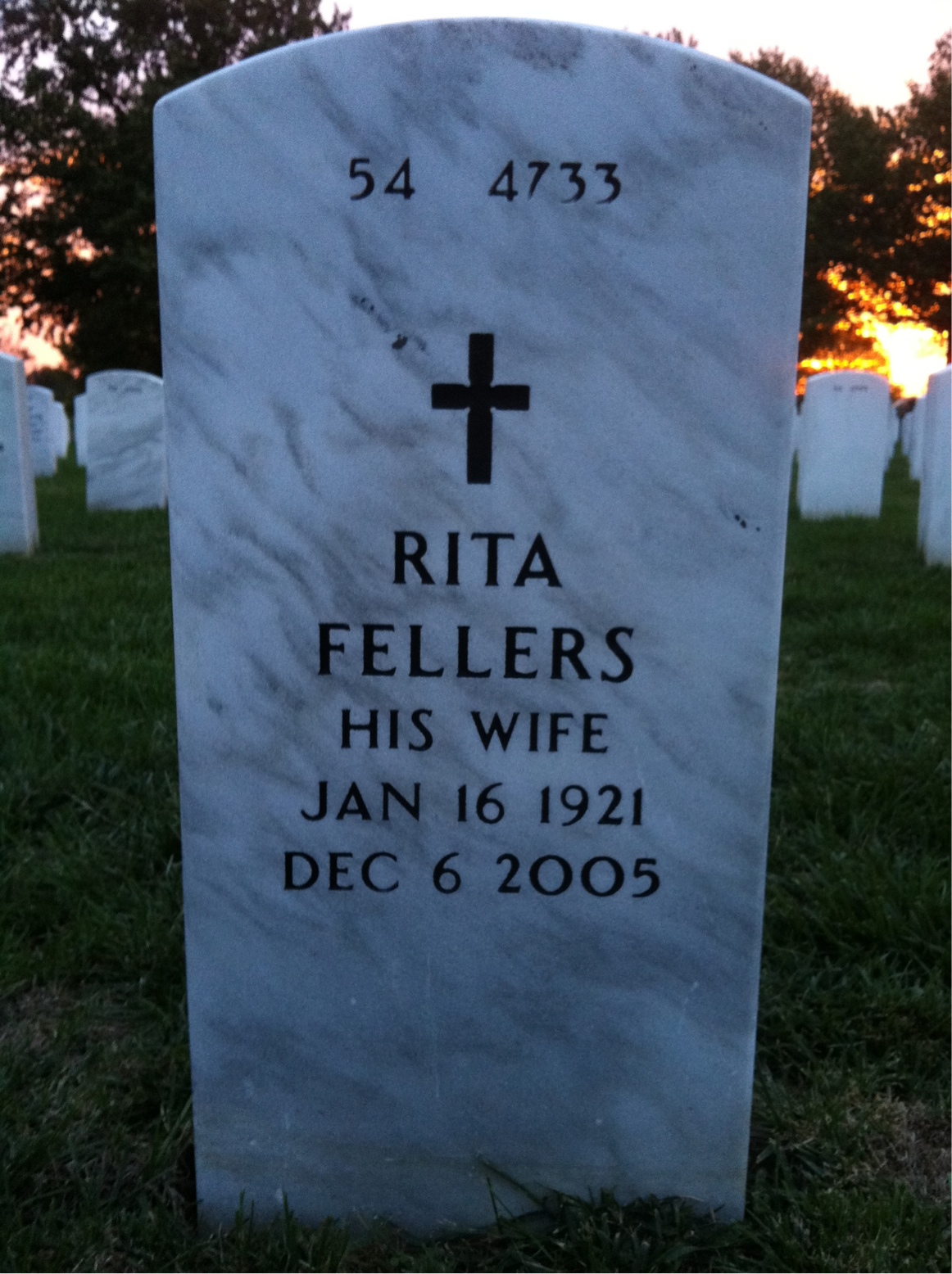 Back of headstone — David Brooks