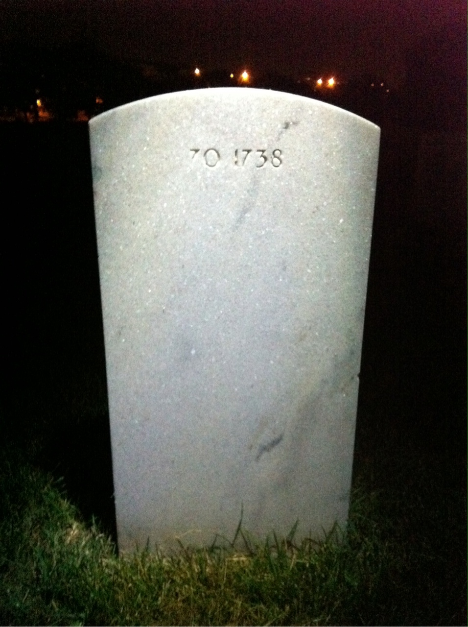 Back of headstone — Robert Cox