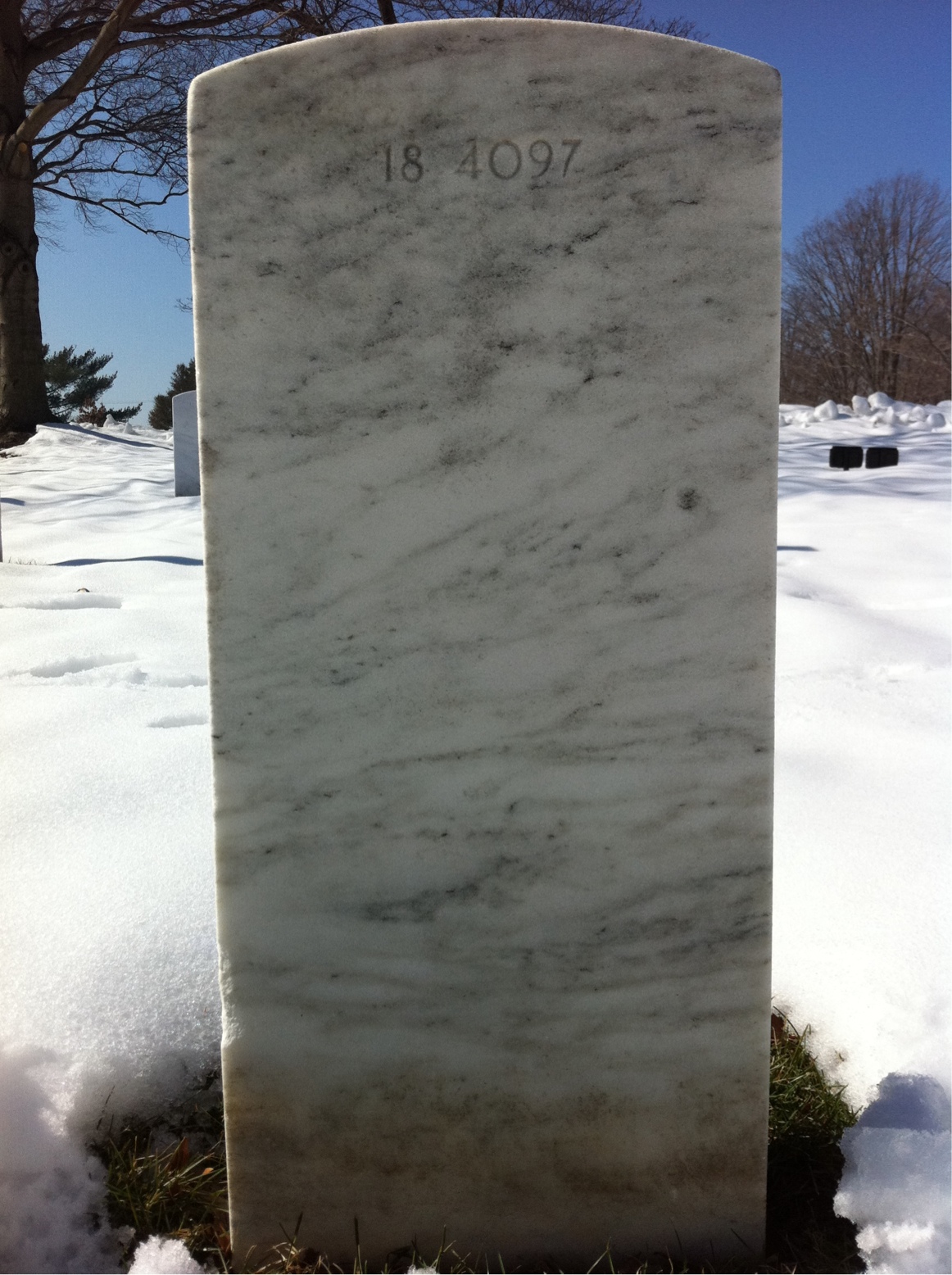 Back of headstone — John Alexander