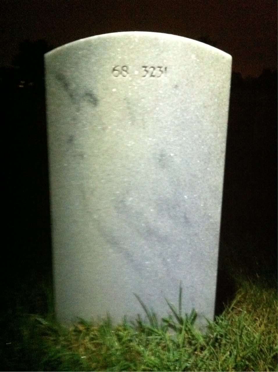 Back of headstone — Thomas Michael Redlon