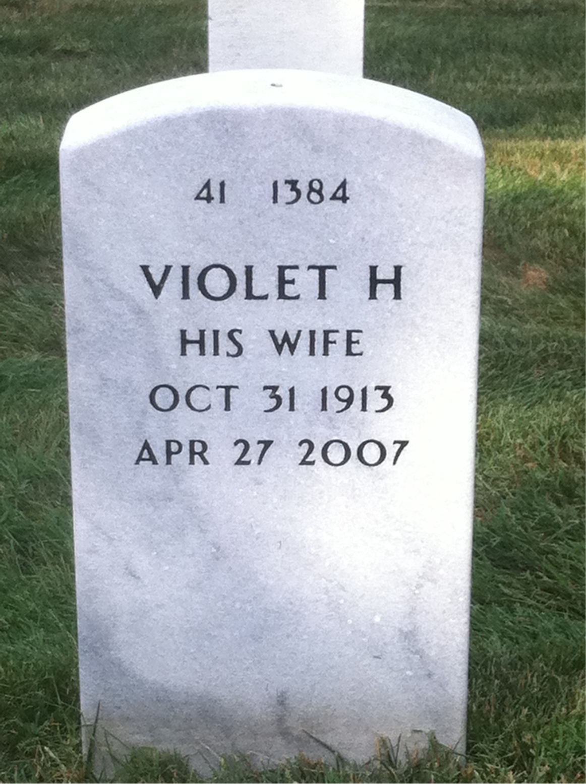 Back of headstone — Robert Damon