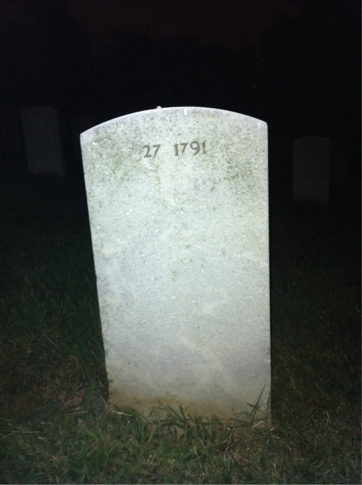 Back of headstone — S Mitchell