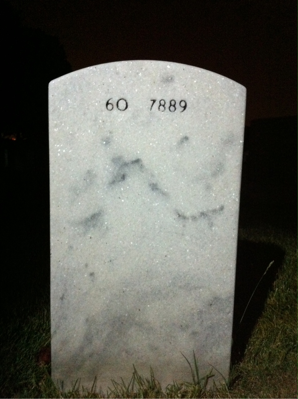Back of headstone — Mitchell Lane