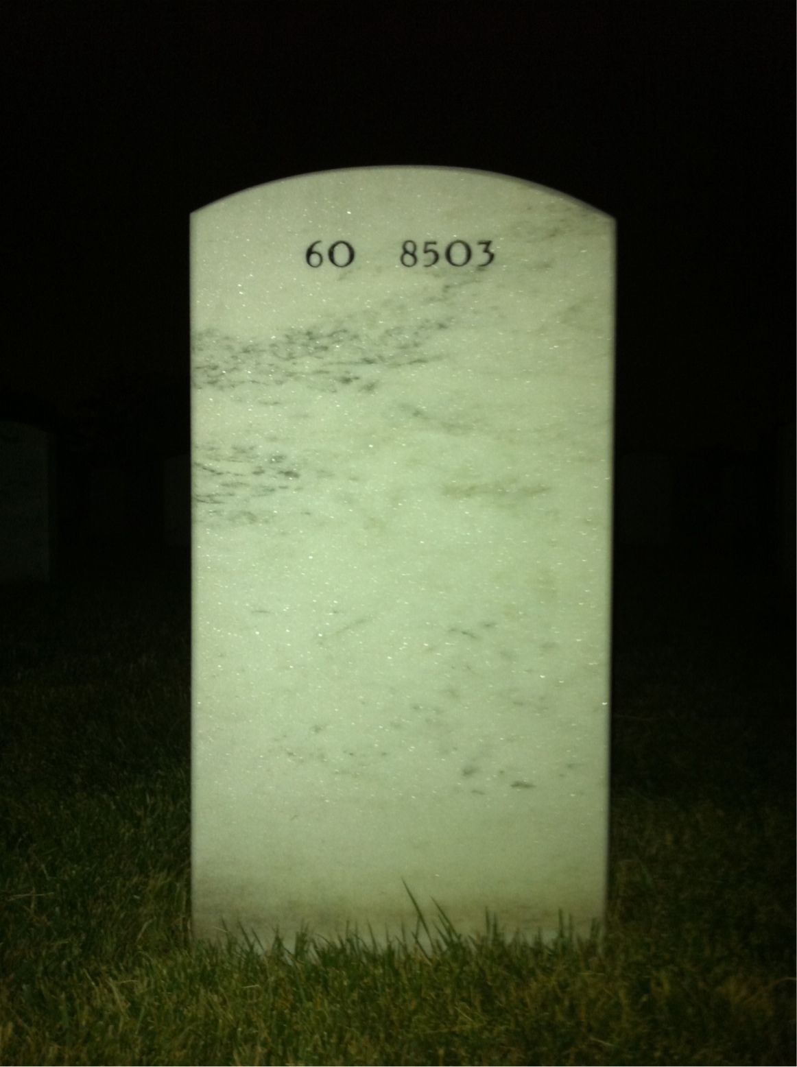 Back of headstone — Paul Latourney