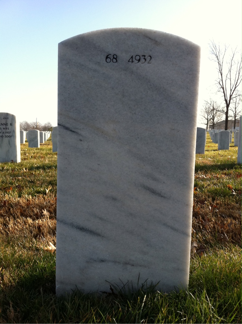 Back of headstone — Timothy A Kasmiskie