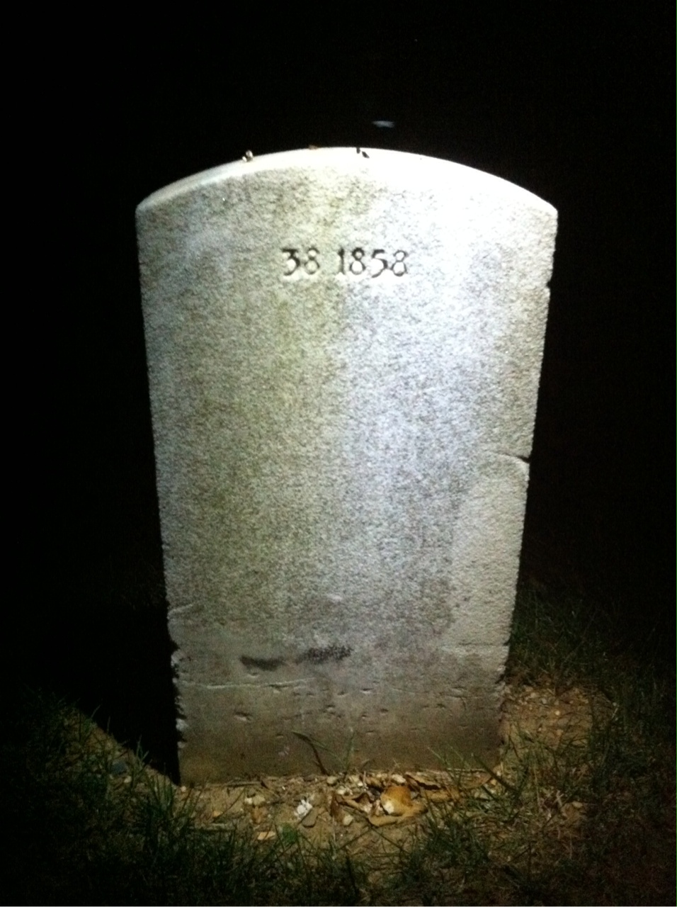 Back of headstone — Leon Anderson