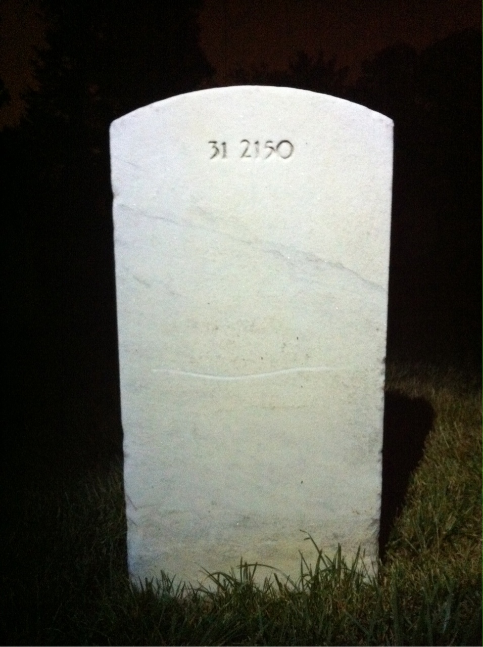 Back of headstone — Roy F Chapman