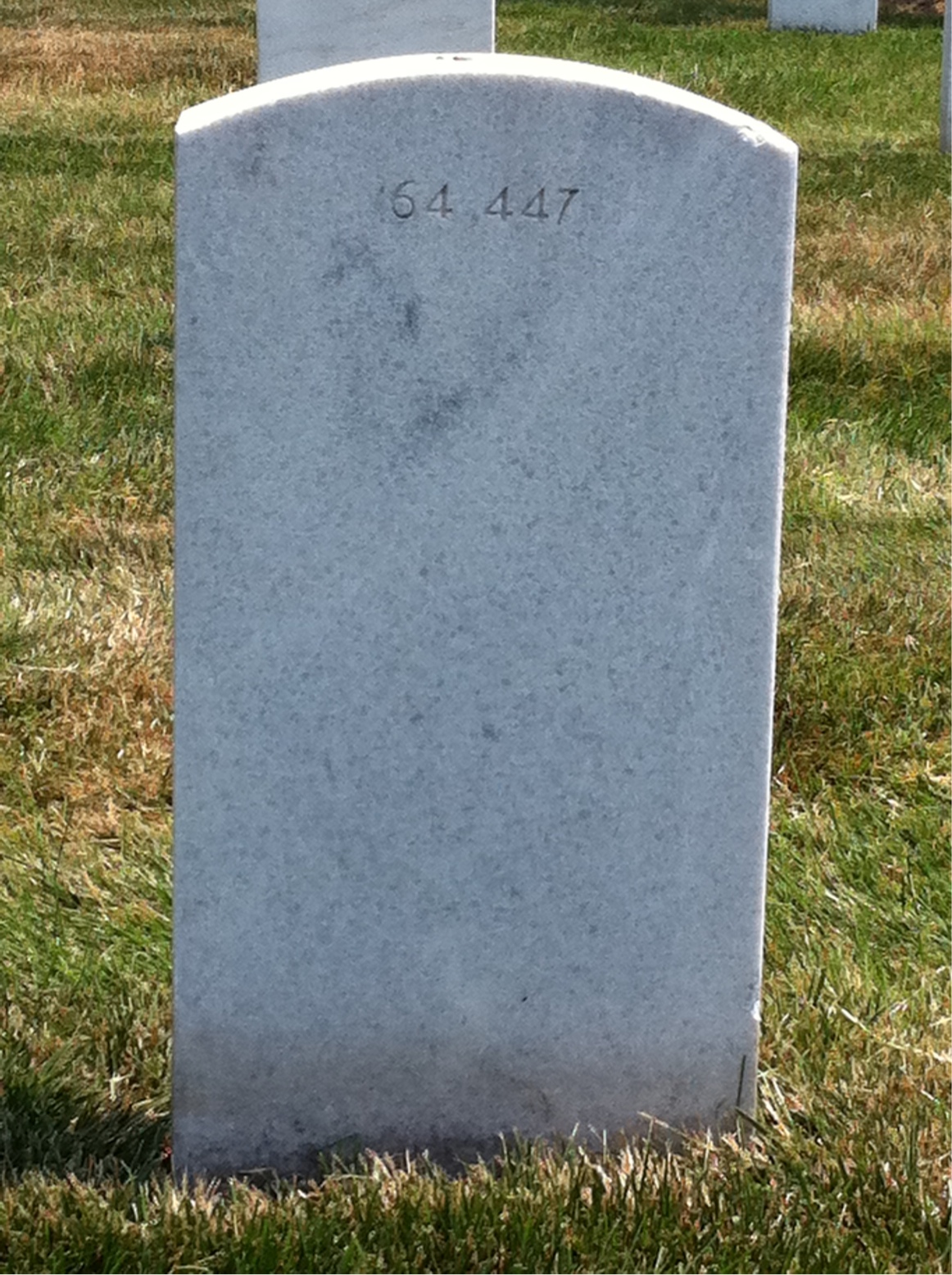 Back of headstone — William E Reynolds