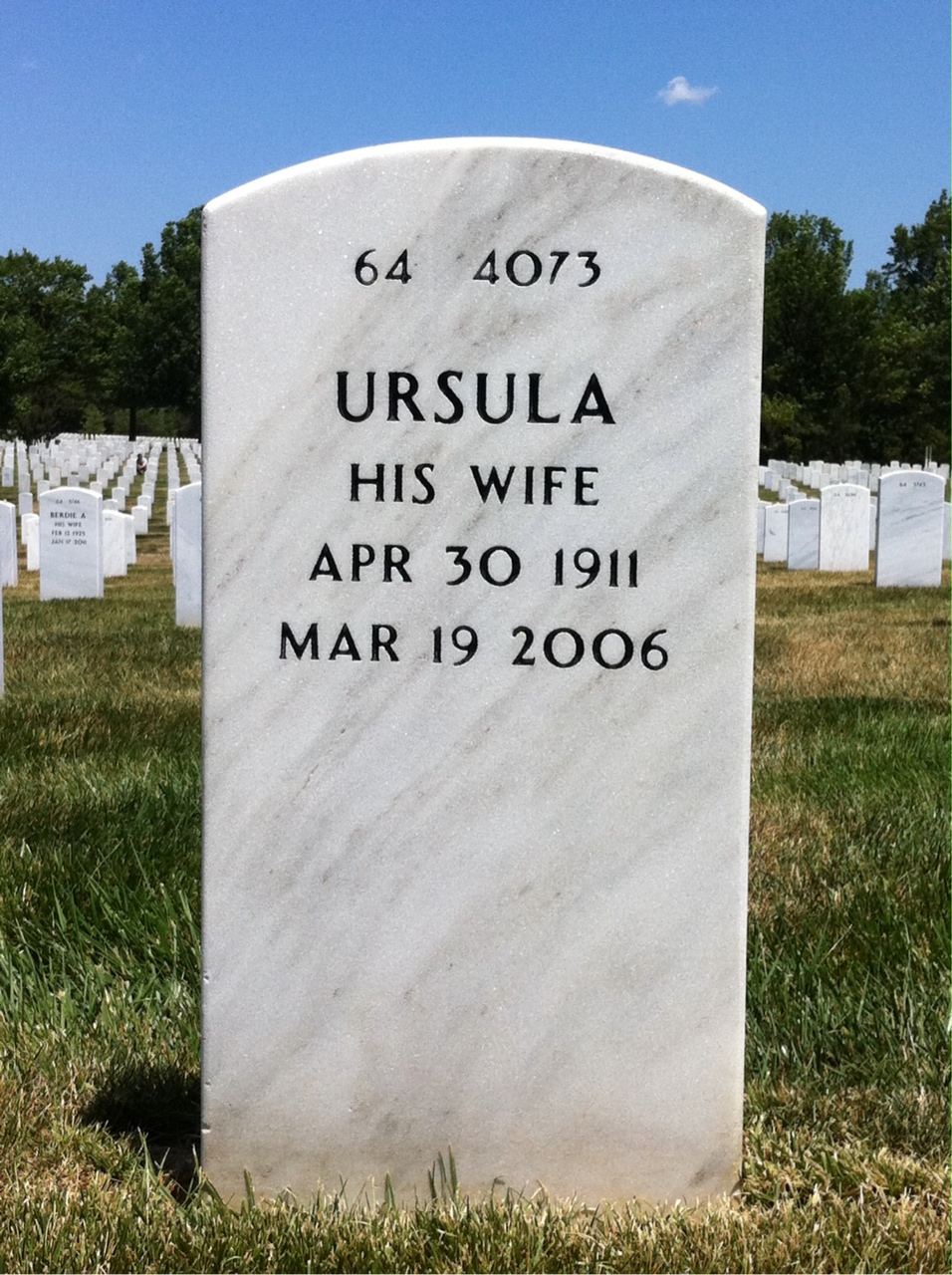 Back of headstone — Patrick Conway
