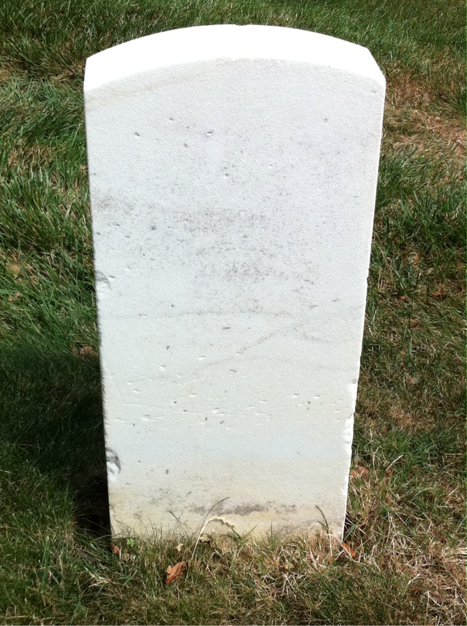Back of headstone — James Minor