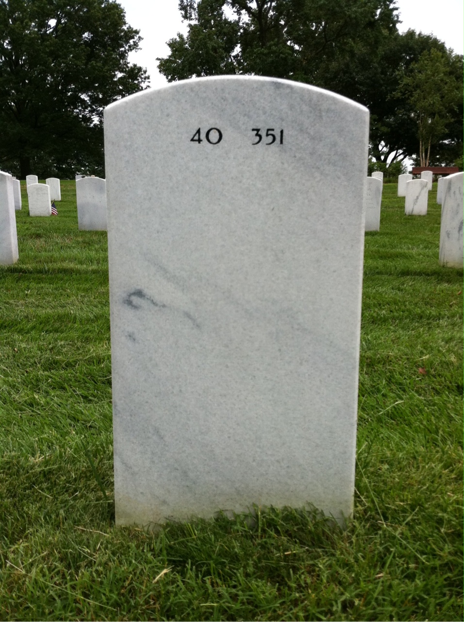 Back of headstone — Carol Zonneville