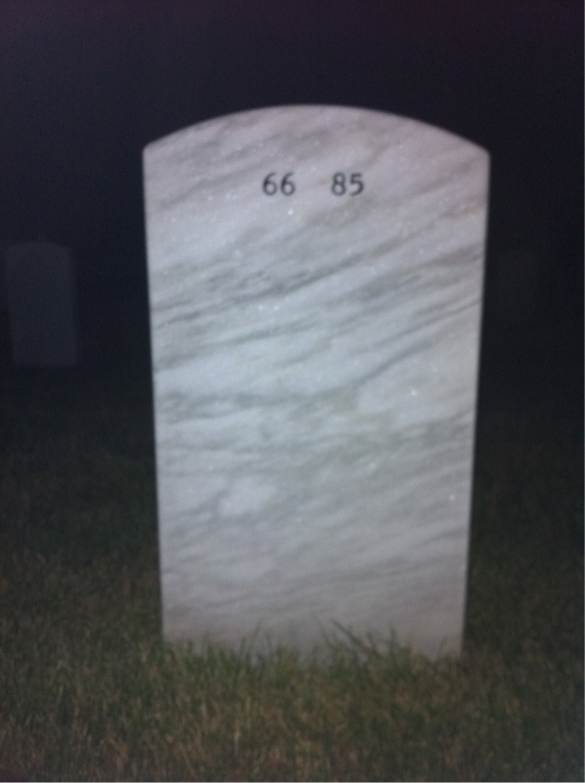 Back of headstone — Edward Saunders
