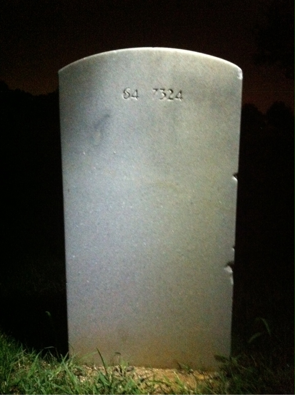 Back of headstone — Tyrone Dorty