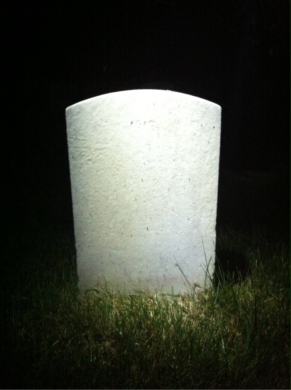 Back of headstone — Allen Babin