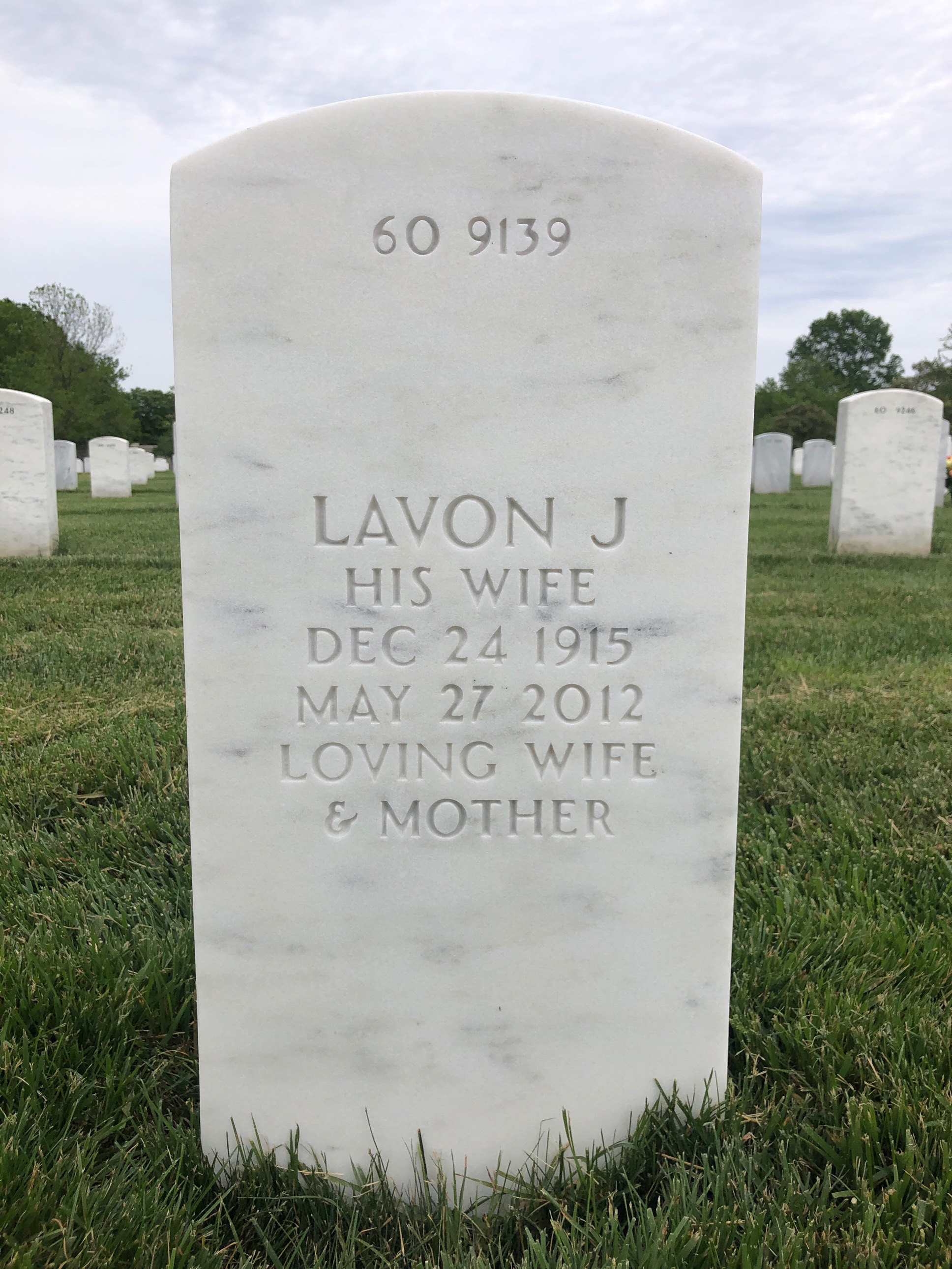 Back of headstone — George Nichols