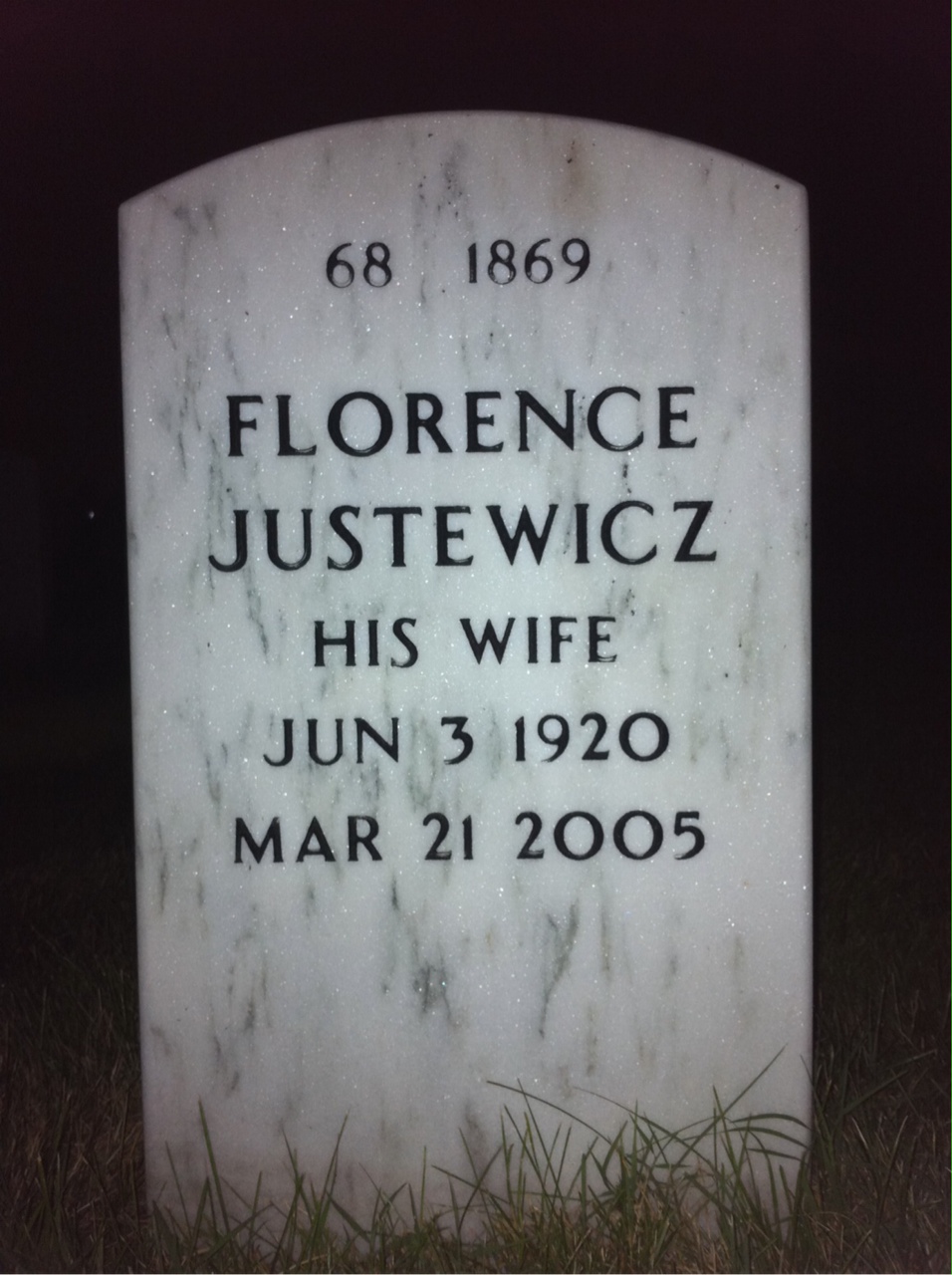 Back of headstone — Russell Unangst