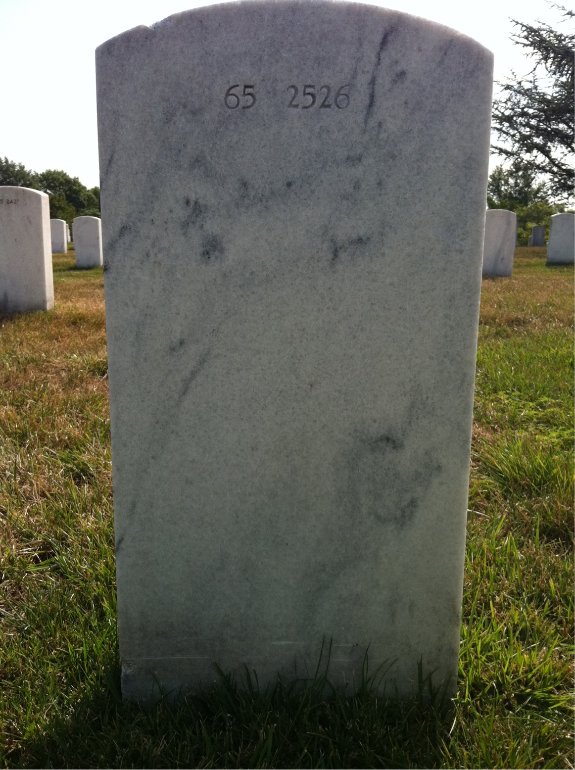 Back of headstone — Evrette Mullen