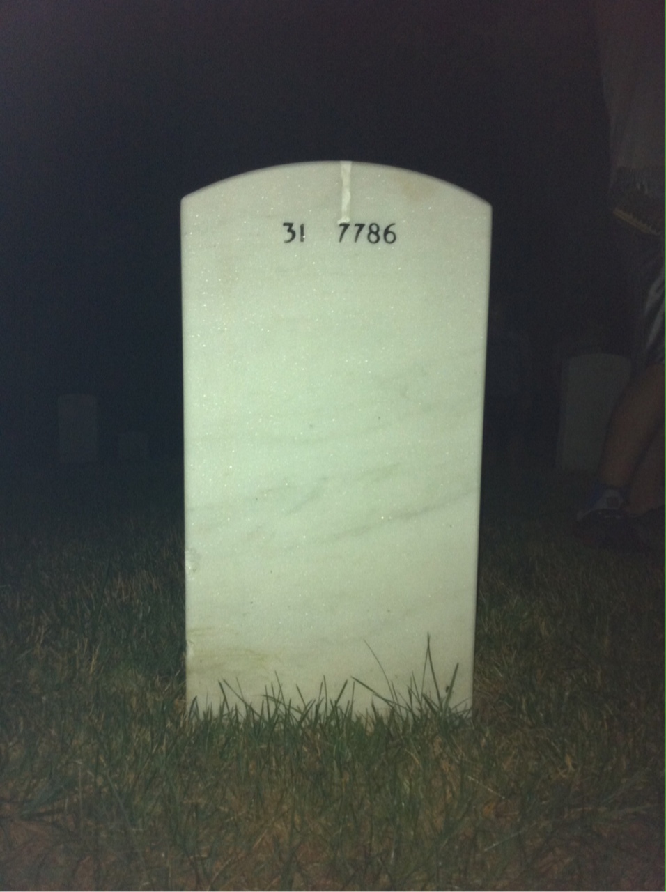Back of headstone — Edmond Abood
