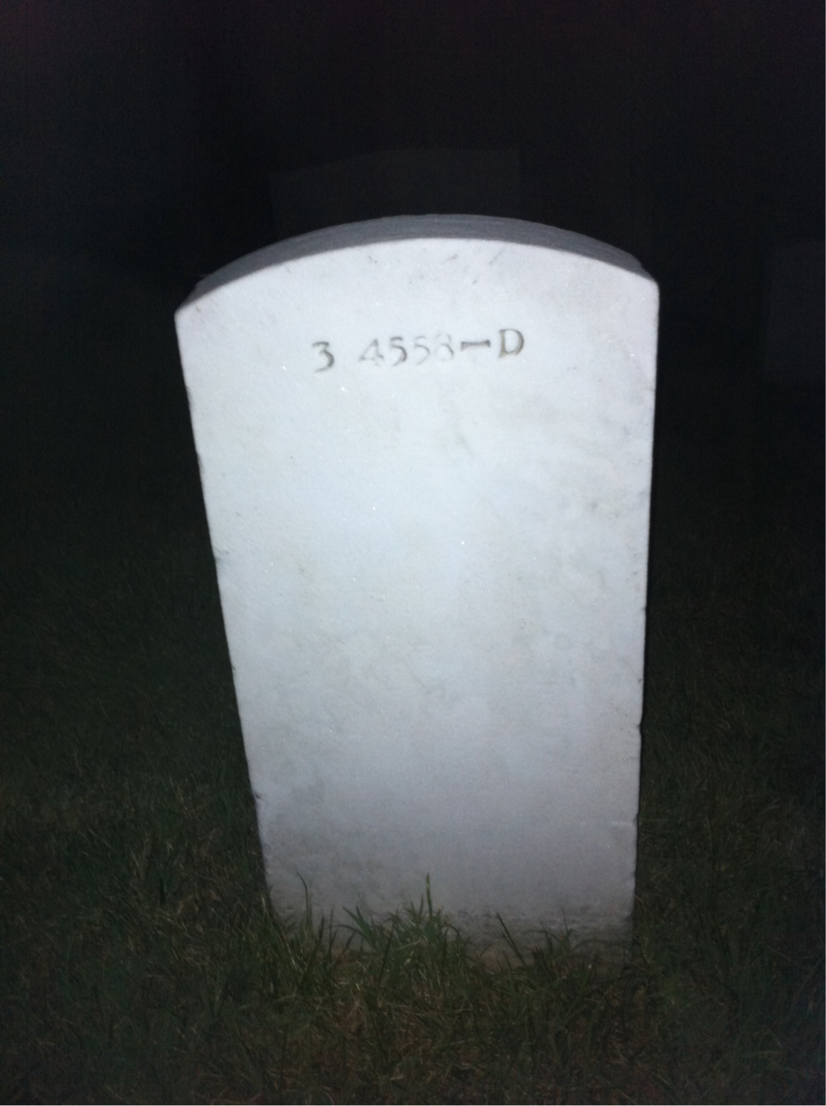 Back of headstone — Robert Mitchell