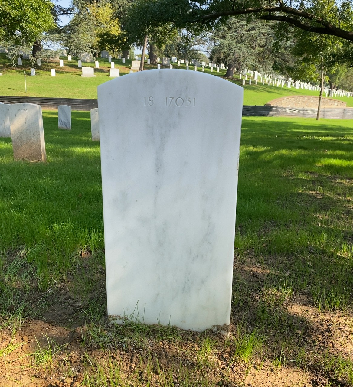 Back of headstone — William Dennis Richter