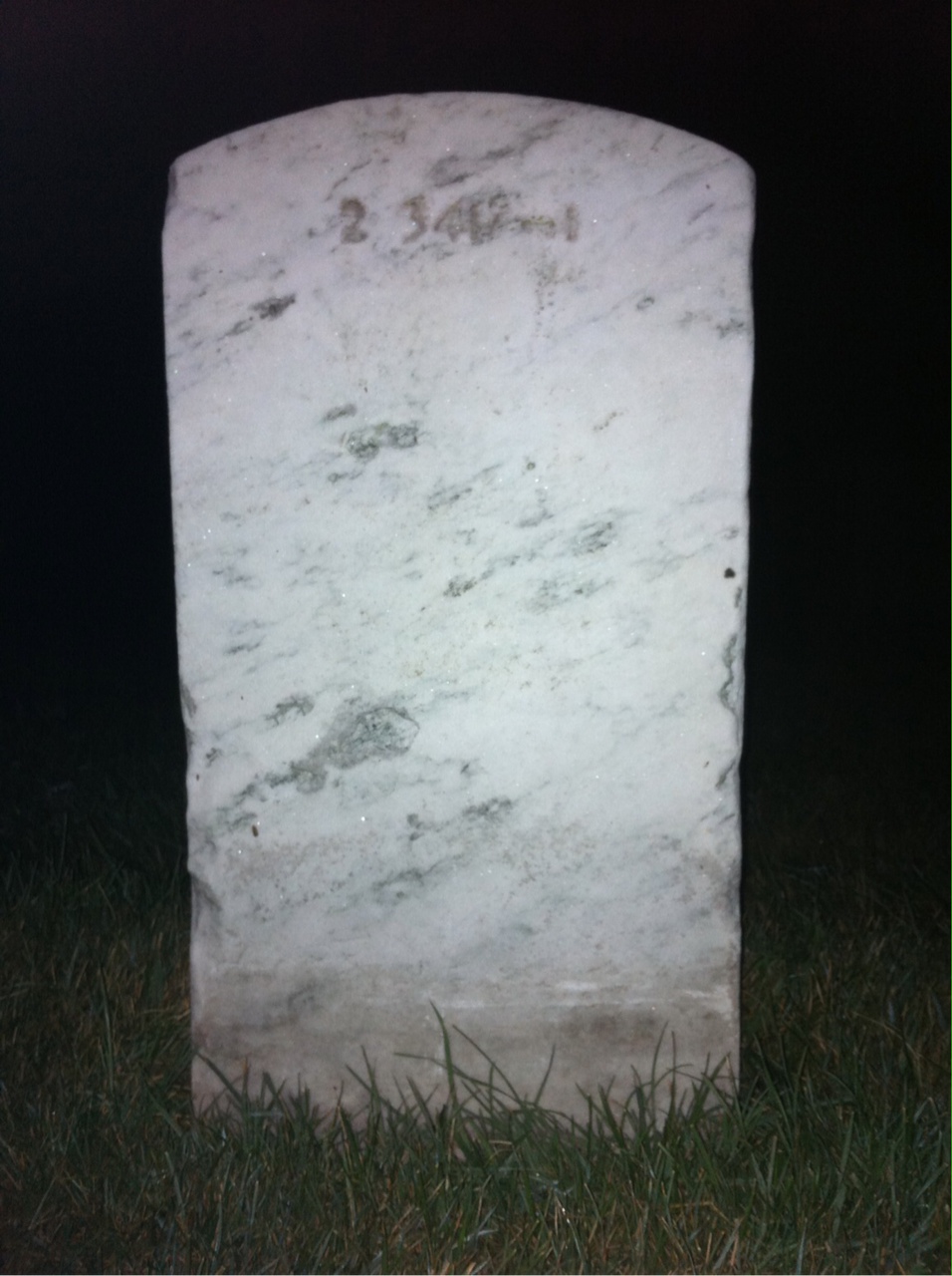 Back of headstone — Alfred Baum
