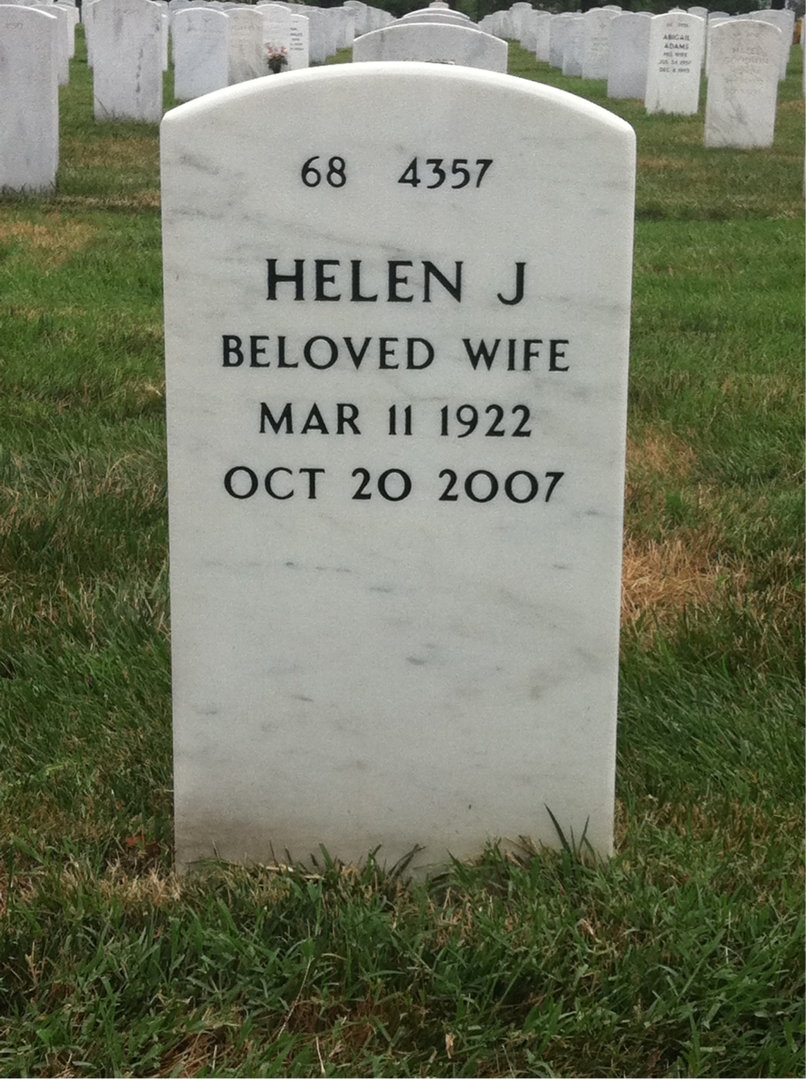 Back of headstone — Hugh Hegarty