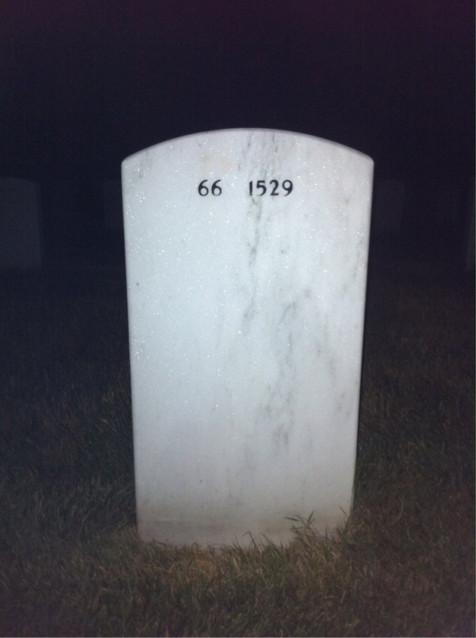 Back of headstone — Clayton Comfort
