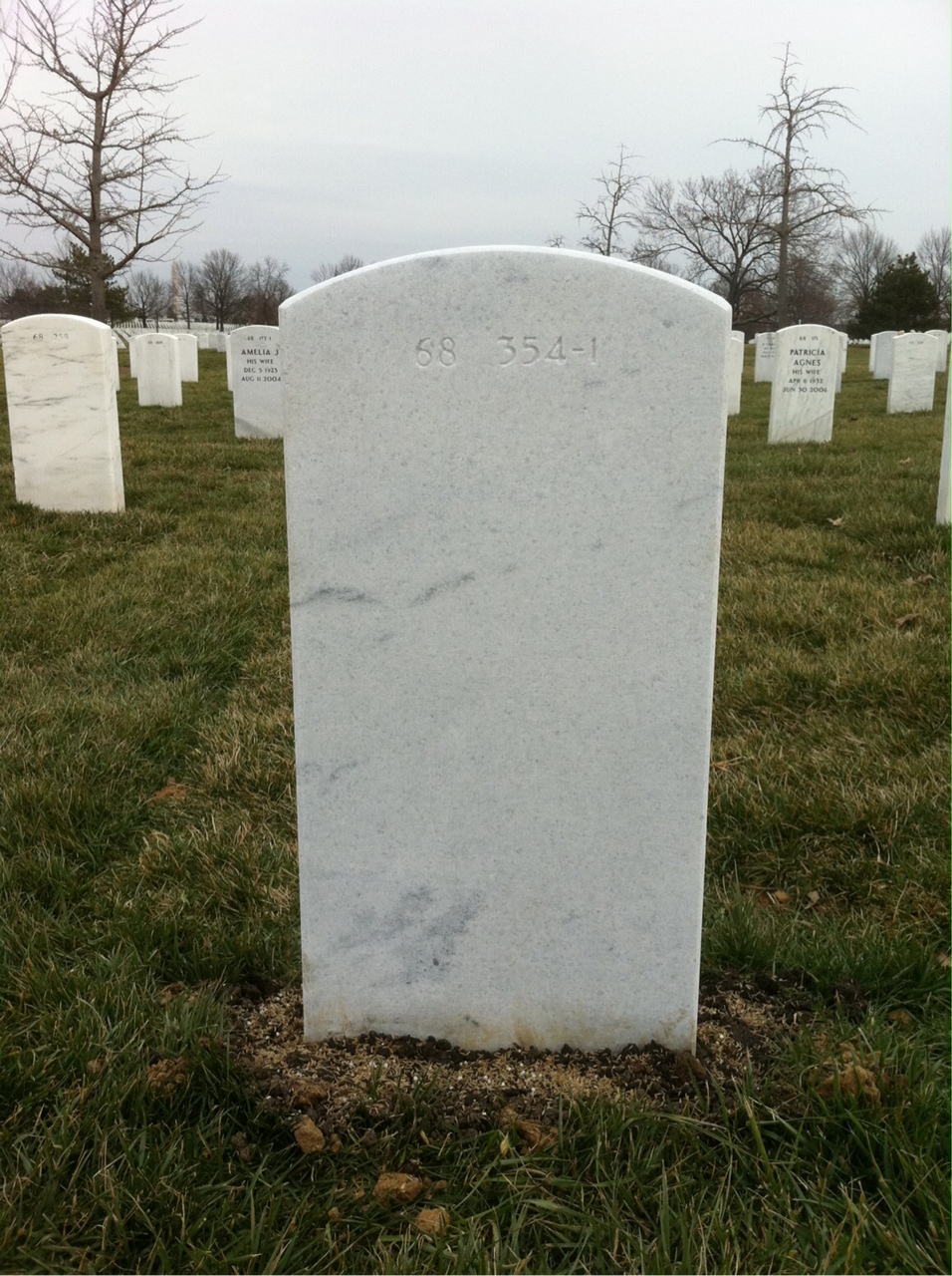 Back of headstone — Sherry J B Holiday
