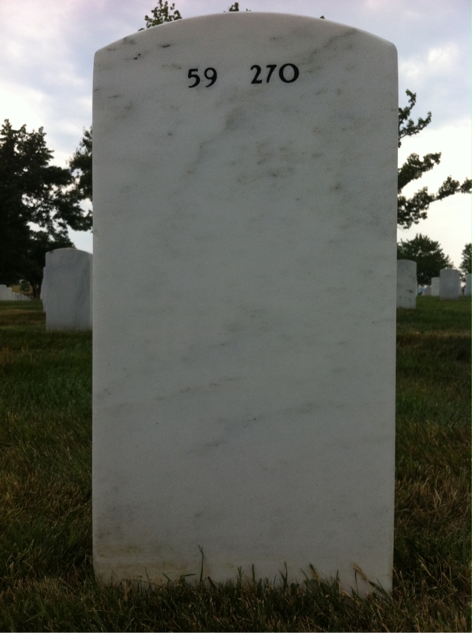 Back of headstone — Henry Arndt