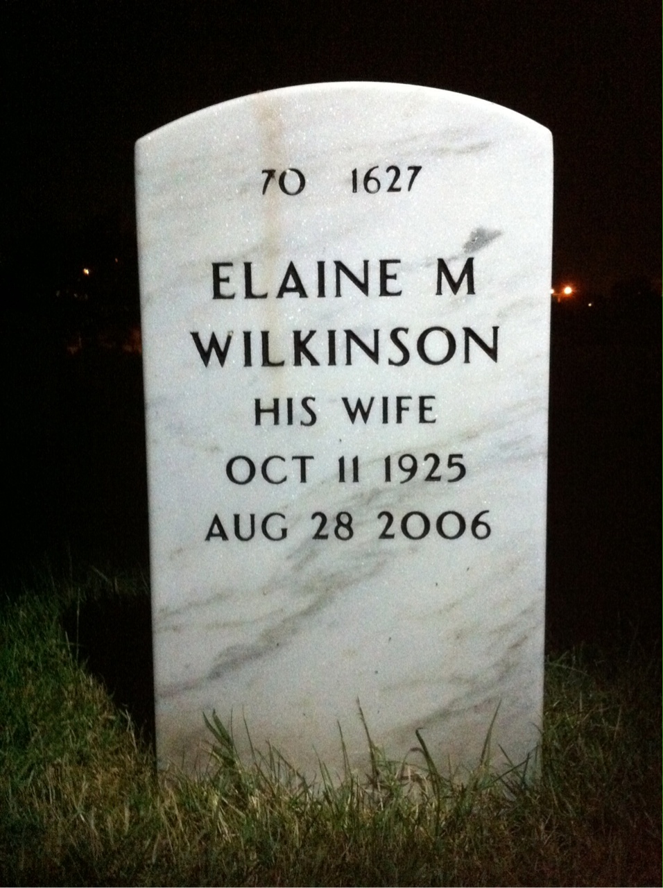 Back of headstone — Donald Doolittle