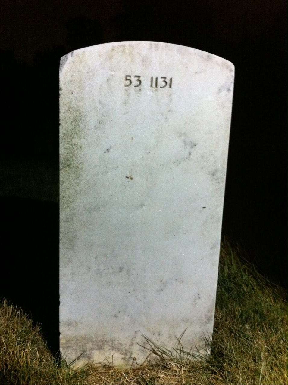 Back of headstone — William Eugene Warren