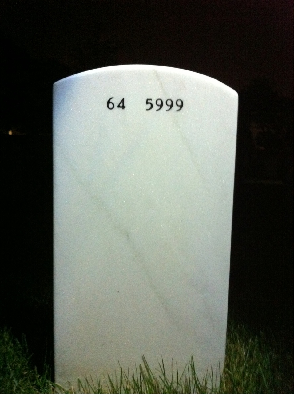 Back of headstone — Charles Barrett