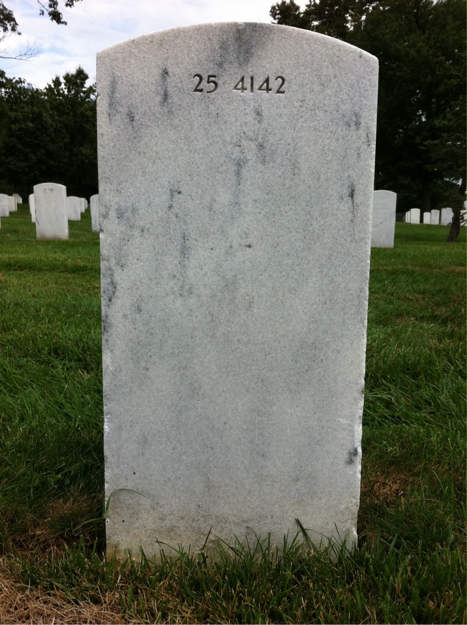 Back of headstone — William Martin Brakeall