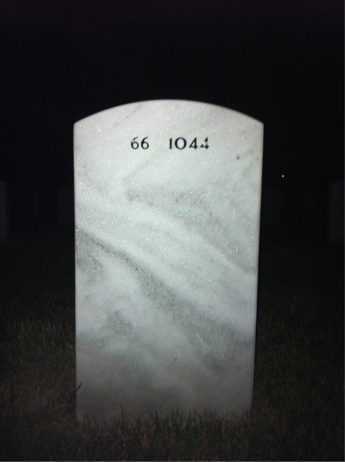 Back of headstone — Benjamin Myers