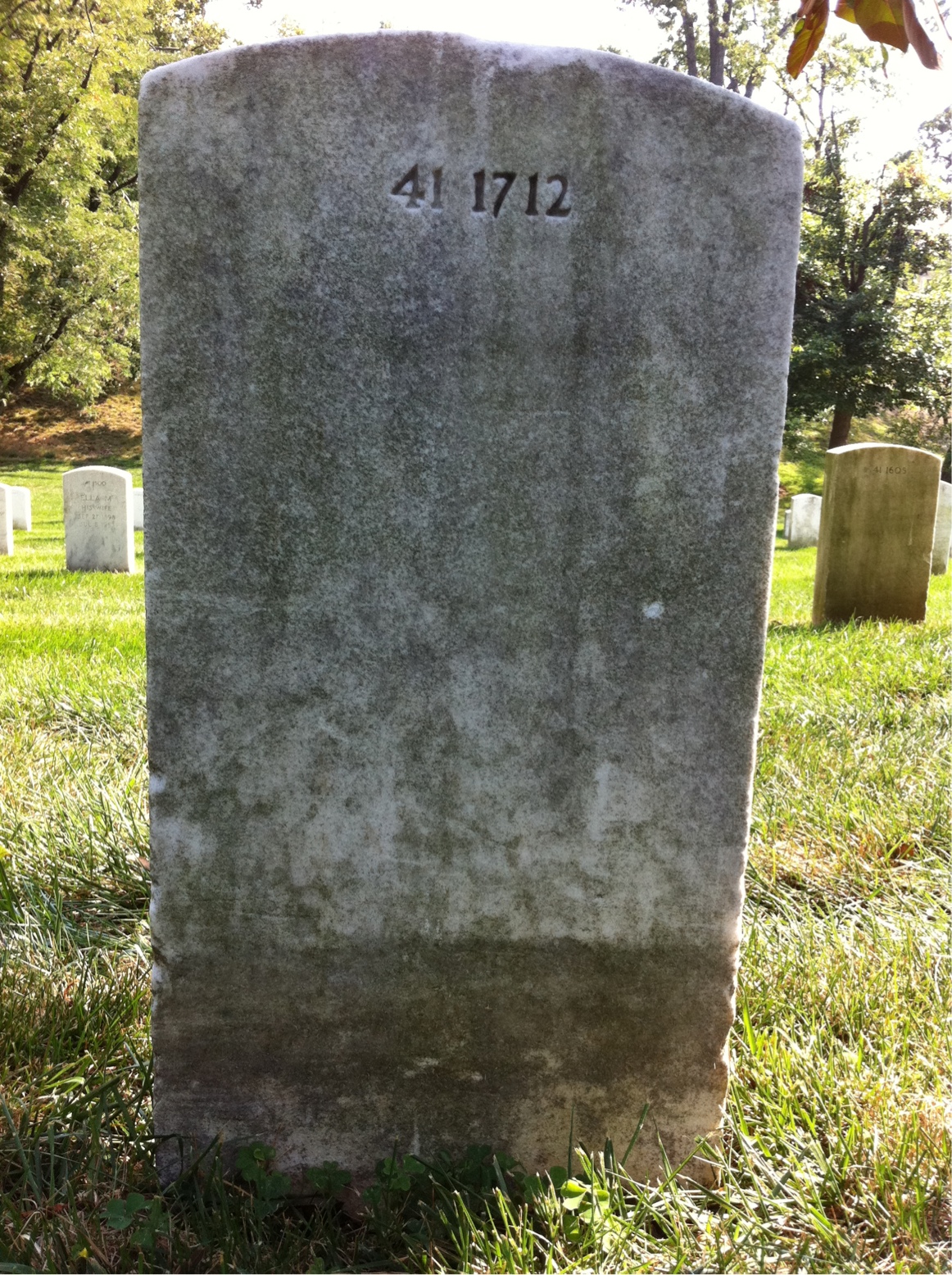Back of headstone — William Morrison