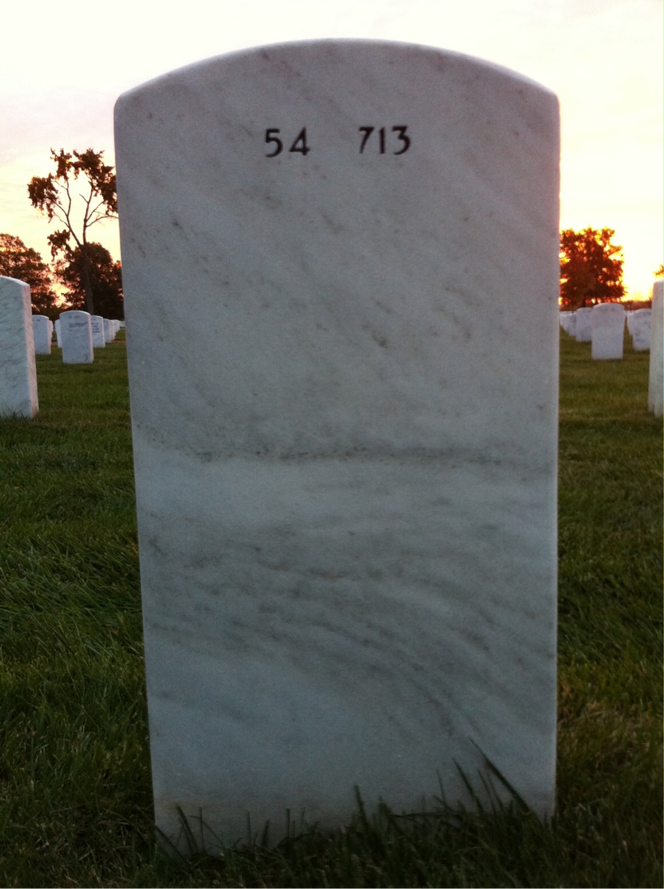 Back of headstone — John Cook