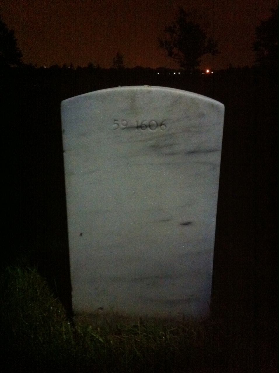 Back of headstone — Clyde Atkins