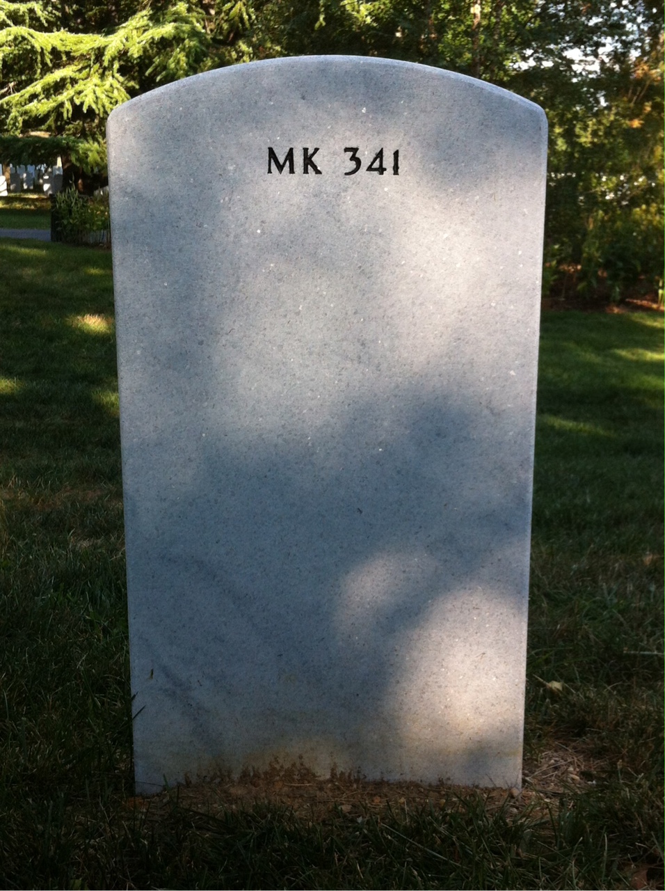 Back of headstone — Thomas Patrick Fitzgerald