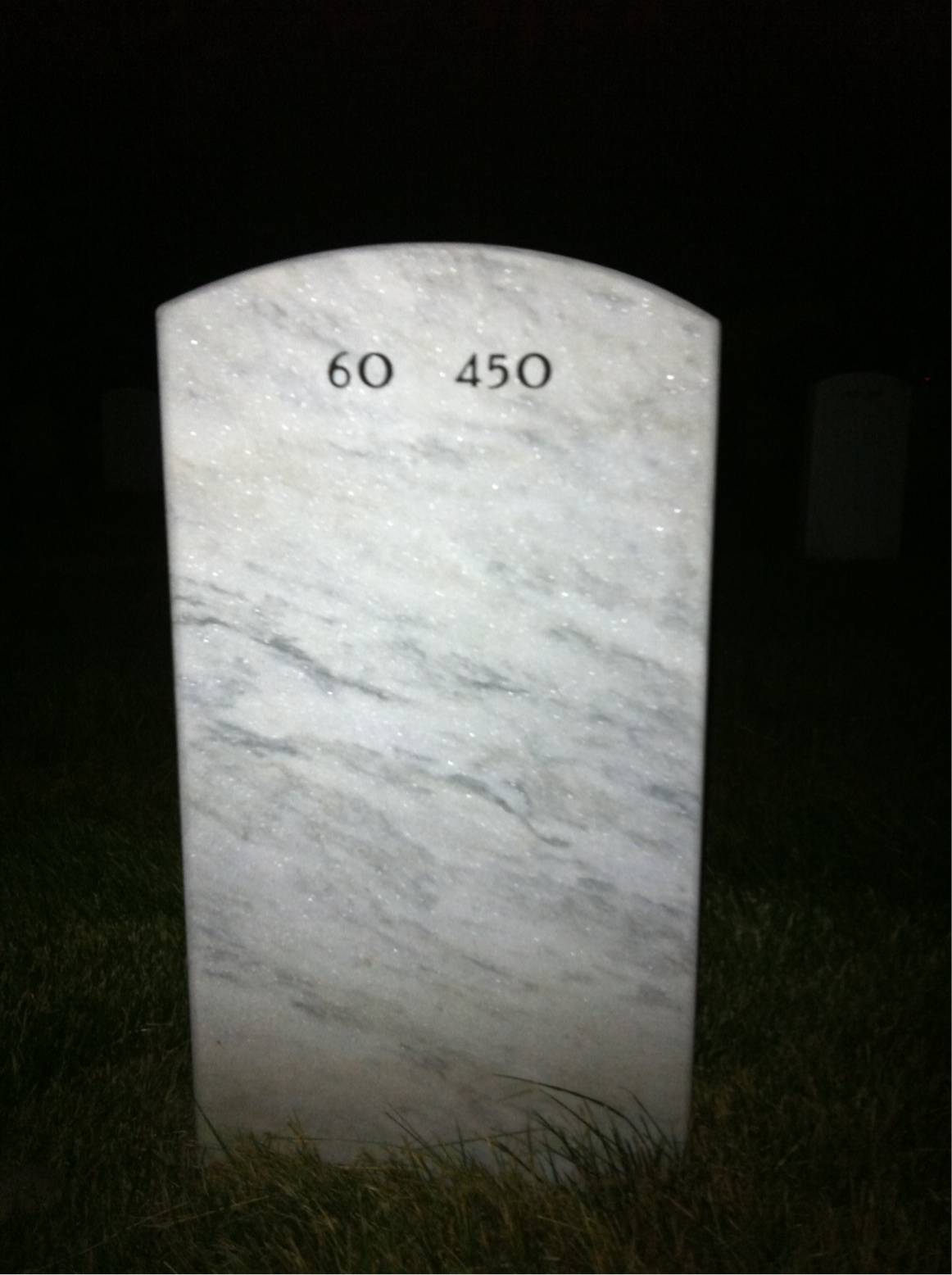 Back of headstone — Lester Bruestle
