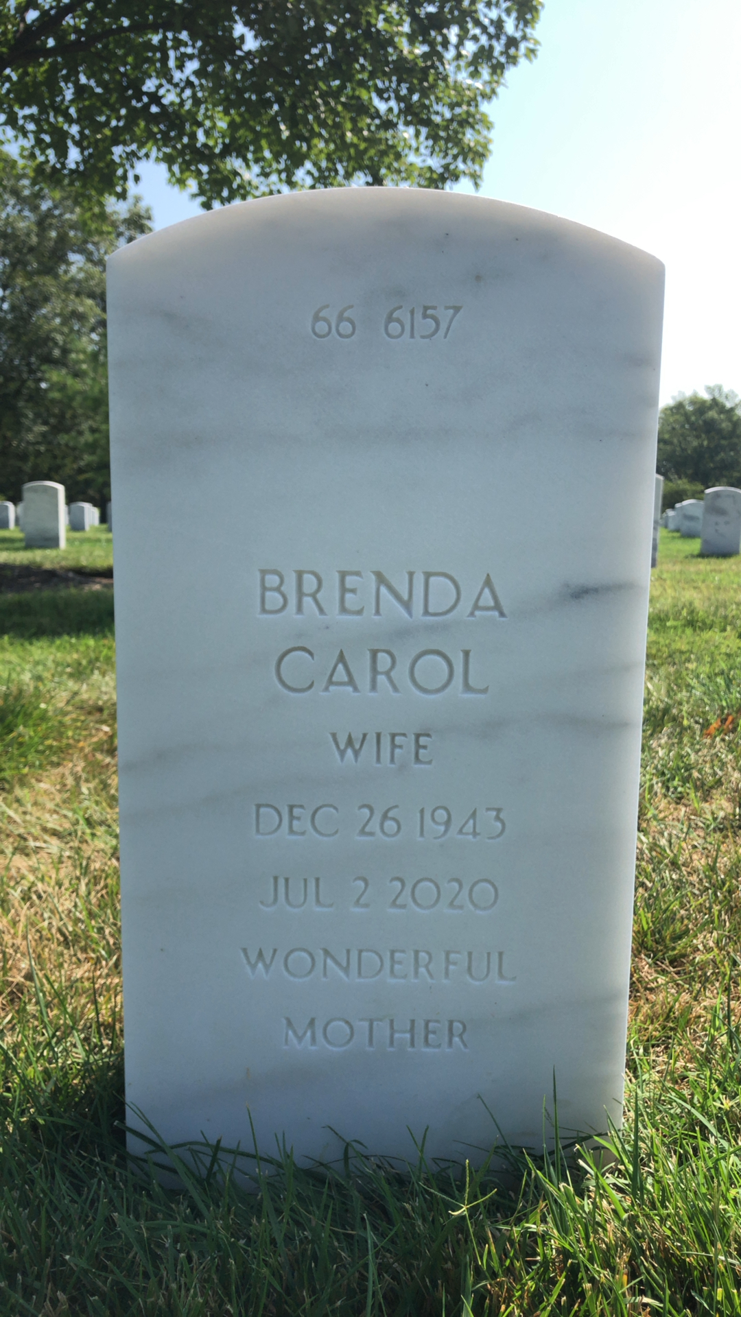 Back of headstone — George Flemming
