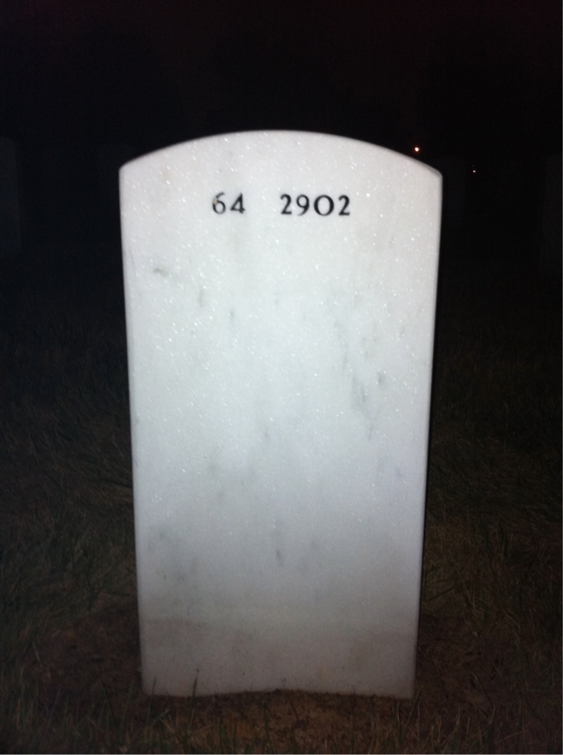Back of headstone — Joe Provence