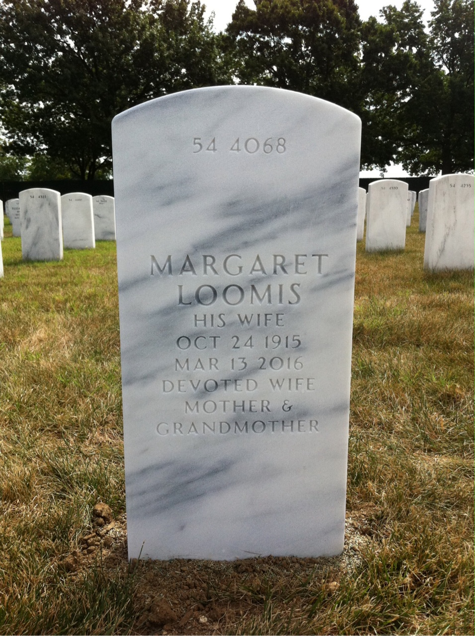 Back of headstone — Howard Gebhart