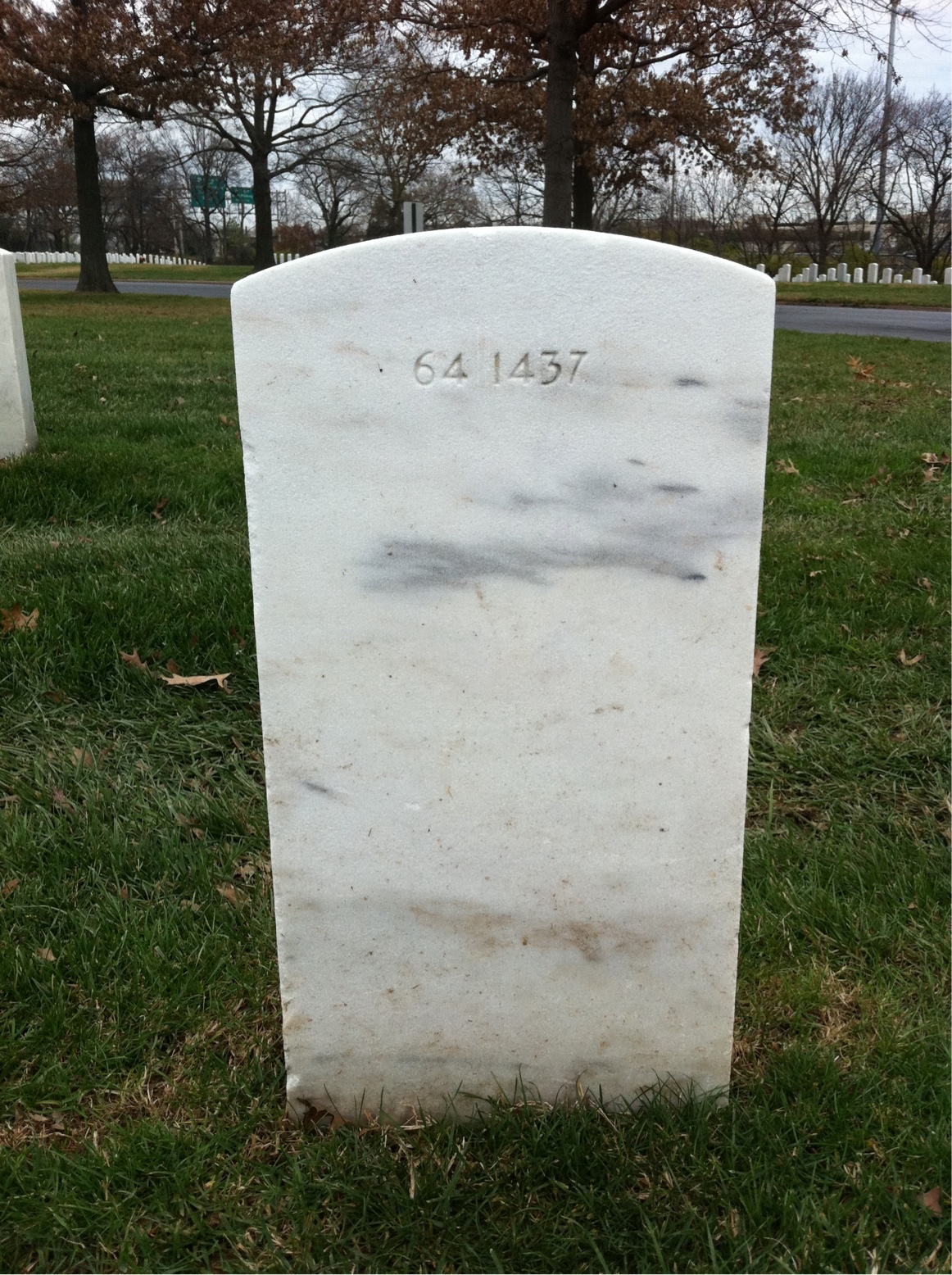Back of headstone — Lloyd Arnett