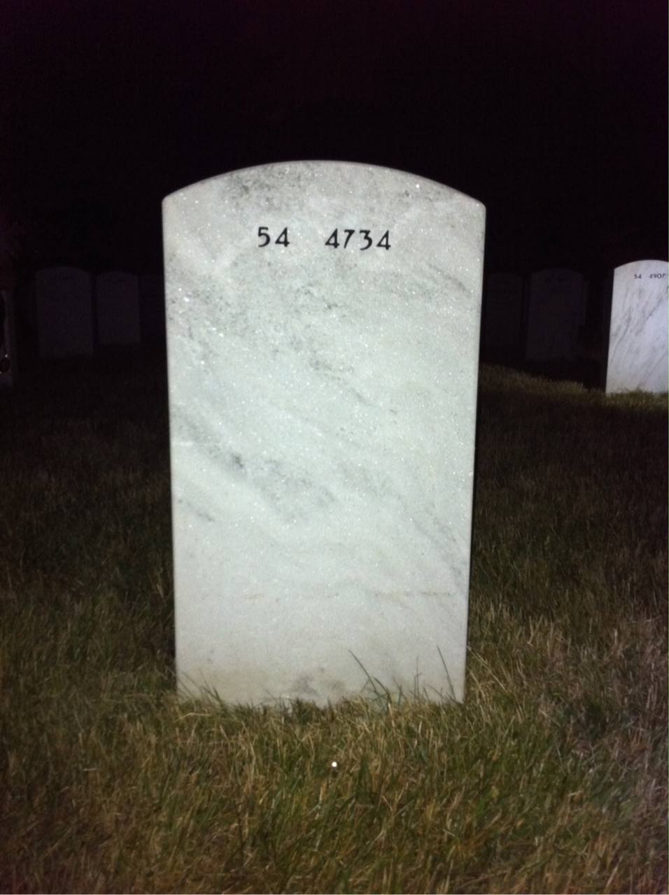 Back of headstone — Raymond Grove