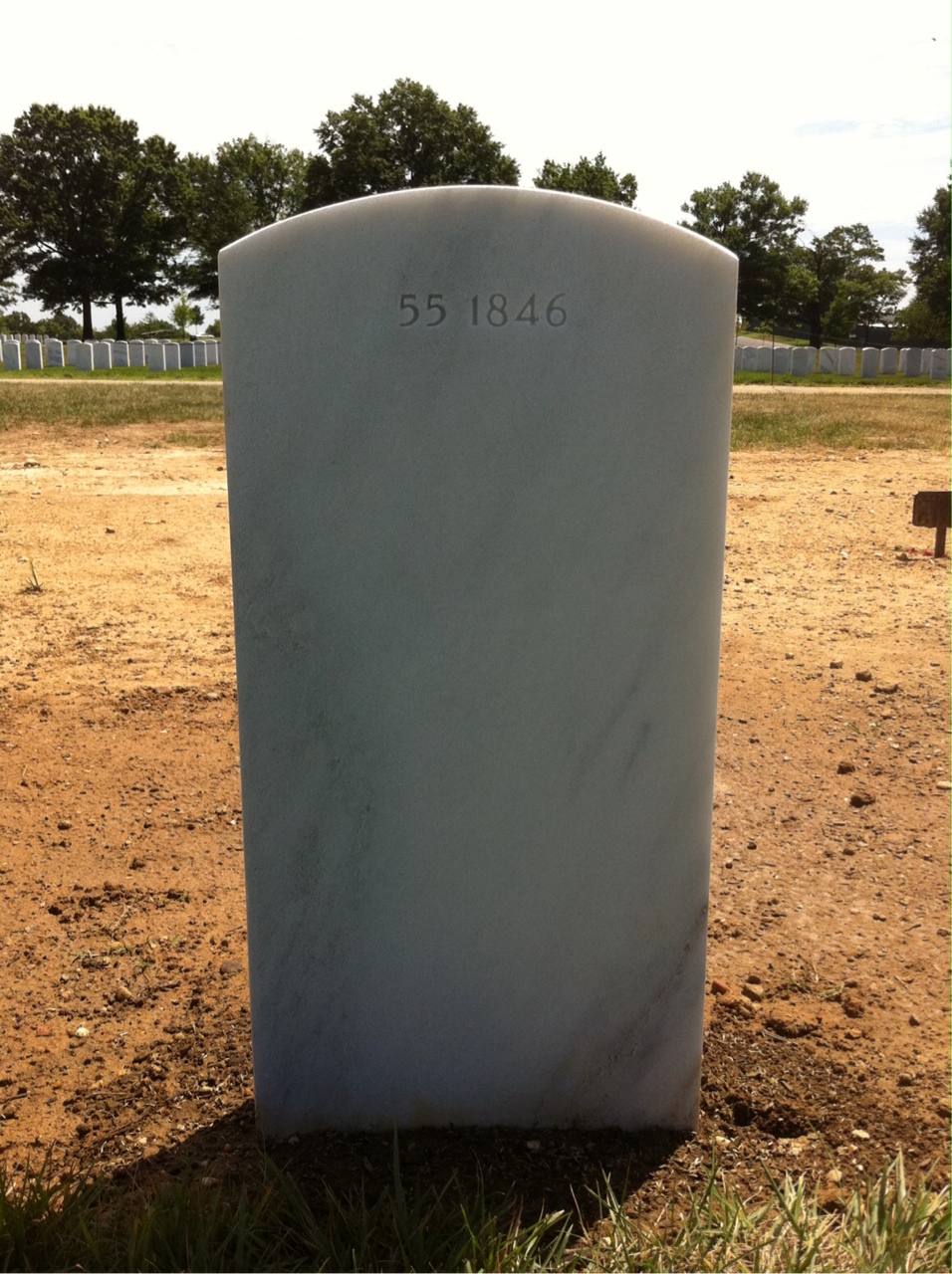 Back of headstone — William Mcfarland Marshall