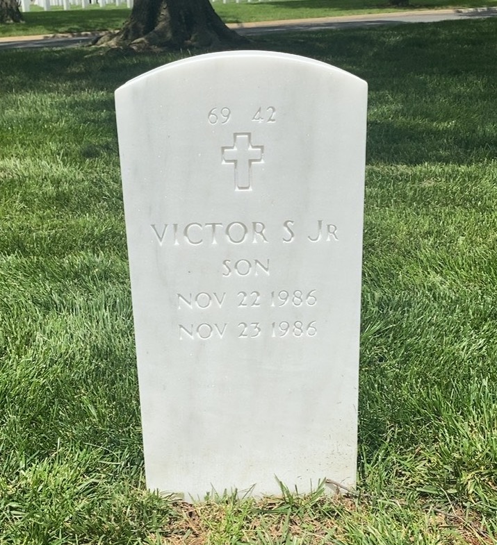 Back of headstone — Victor Anderson