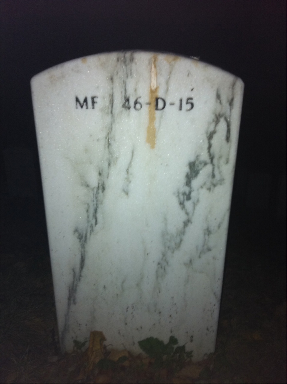 Back of headstone — Tommy Lee Lowe
